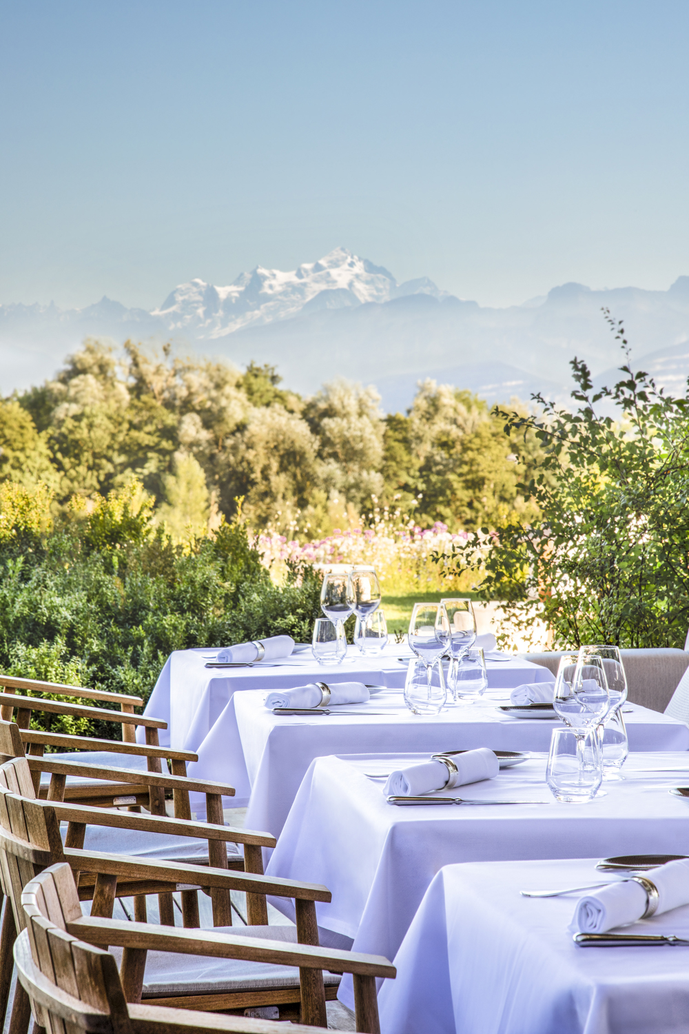 Terrasse Jiva vue Mont Blanc